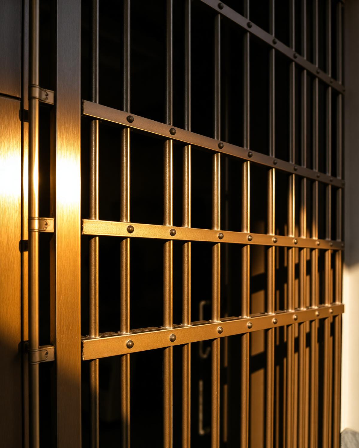 Porte blindée Fichet avec barres verticales de sécurité